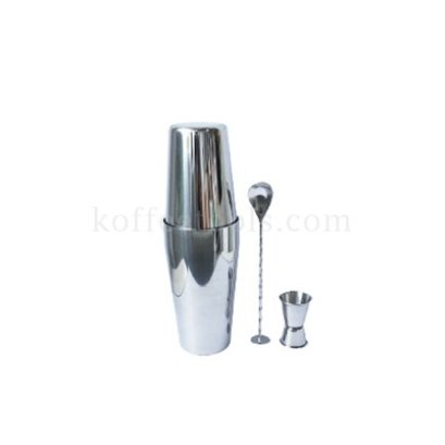 ชุด Boston shaker 750/600 ml (Boston shaker,jigger,bar spoon)