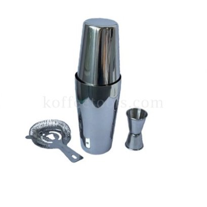 ชุด Boston shaker 750/600 ml (Boston shaker,jigger,strainer)