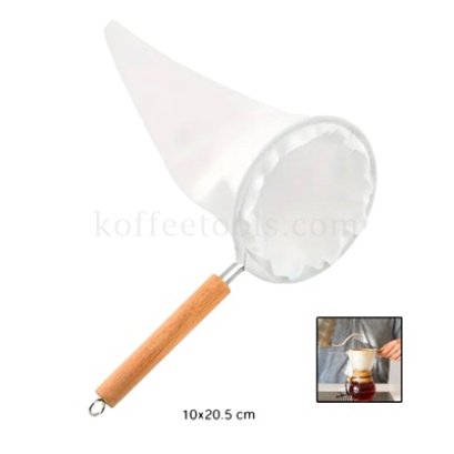 ถุงกรองกาแฟ coffee filter bag ด้ามไม้