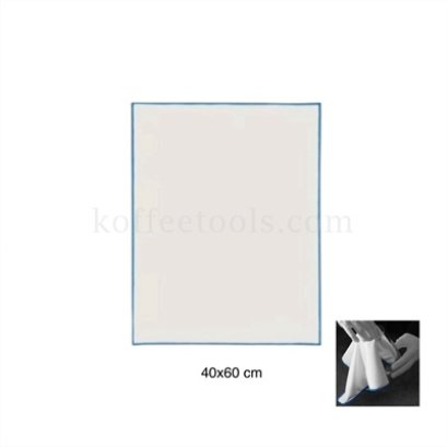 ผ้าไมโครไฟเบอร์เช็ดแก้วไวน์ขอบสีน้ำเงินขนาด 40x60 cm