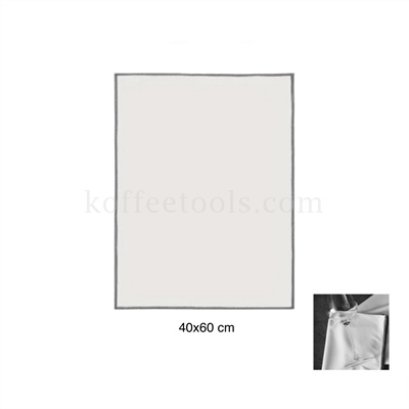 ผ้าไมโครไฟเบอร์เช็ดแก้วไวน์ขอบสีเทาขนาด 40x60 cm