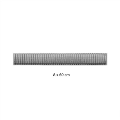 Bar mat 8 x 60 cmสีเทา ความหนาพิเศษ ปุ่มยางใหญ่