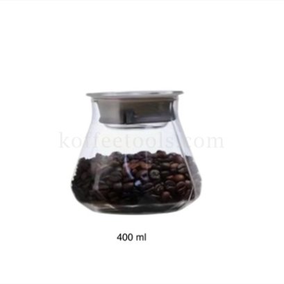 โถแก้วเก็บเมล็ดกาแฟ 400 ml