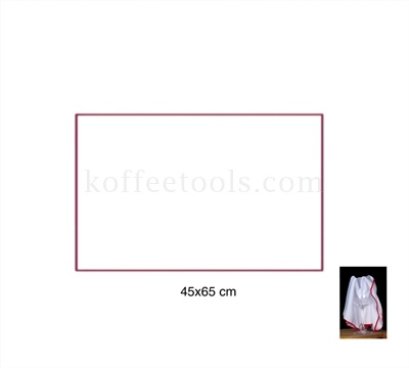 ผ้าไมโครไฟเบอร์เช็ดแก้วไวน์ขอบสีแดงไวน์ขนาด 45x65 cm