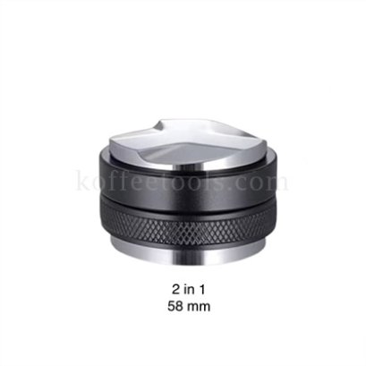 แทมเปอร์มาการอง 2 in 1 (ใบพัด 3 แฉก / หน้าเรียบ) ขนาด 58 mm สีดำ