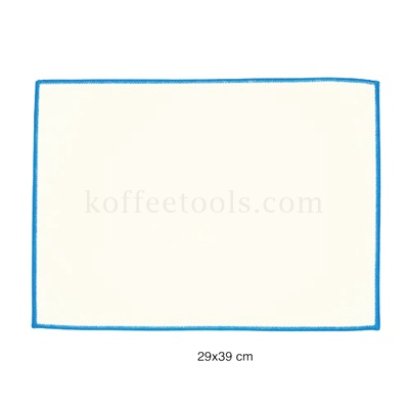 ผ้าไมโครไฟเบอร์เช็ดแก้วไวน์ขอบสีฟ้า ขนาด 29x39 cm