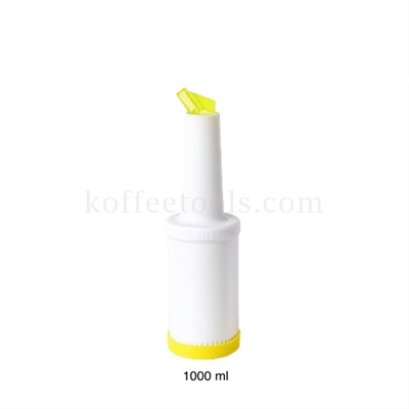 ขวดใส่น้ำหวาน/น้ำผลไม้พลาสติก PP 1,000 ml สีเหลืองอ่อน