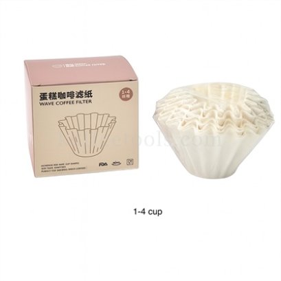 กระดาษกรองทรงตะกร้า (1-4 cups) สีขาว (50 pcs)