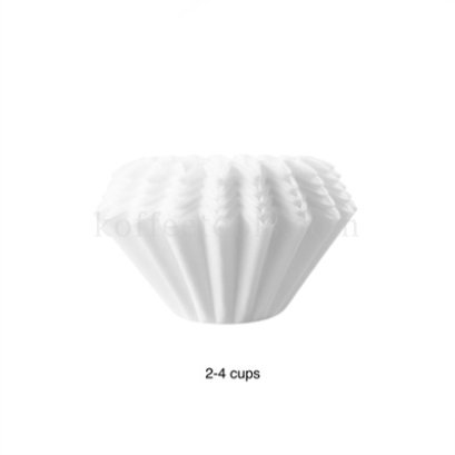 กระดาษกรองทรงตะกร้า (2-4 cups) สีขาว (50 pcs) รุ่นประหยัด