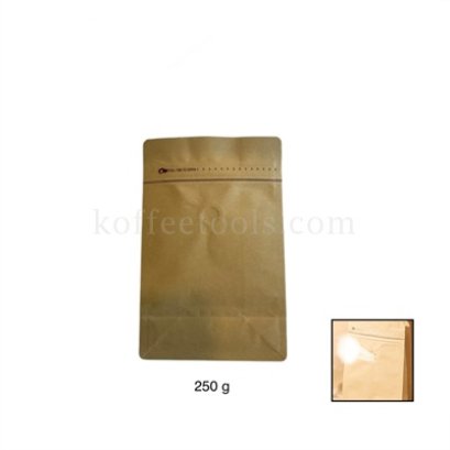 ซองคราฟฟอยล์ซิป มีวาล์ว บรรจุกาแฟ 250 g (10 pcs/pack ) รุ่นประหยัด