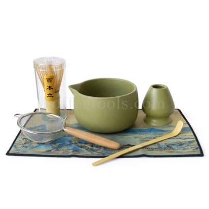 ชุดเซ็ตทำมัทฉะ สีเขียวมัจฉะ ชุดพิเศษ (6 ชิ้น)