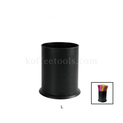 โถพลาสติกสีดำใส่หลอดกาแฟ L