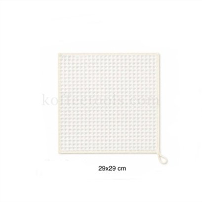 ผ้าเช็ดอุปกรณ์กาแฟลายวาฟเฟิลสีขาวครีม 29 x 29 cm