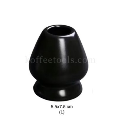 วางแปรงชาเขียวมัทฉะเซรามิก สีดำ(L)