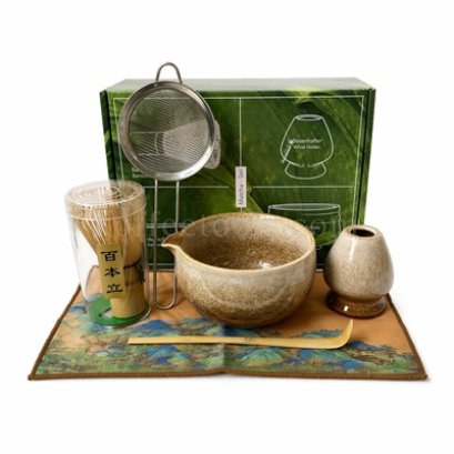 ชุดเซ็ตทำมัทฉะ สีน้ำตาลญี่ปุ่น ชุดพิเศษ