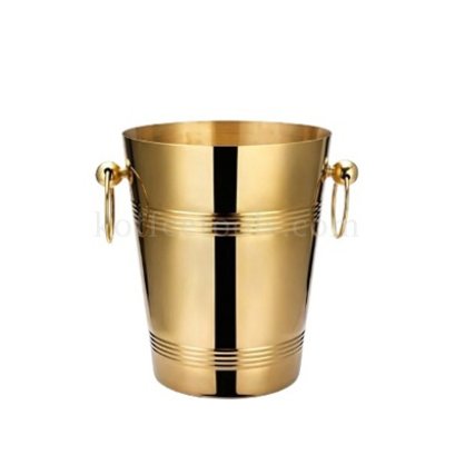 ถังแช่ไวน์สแตนเลส 5 L( 19x23 cm)สีทอง มีหูหิ้ว