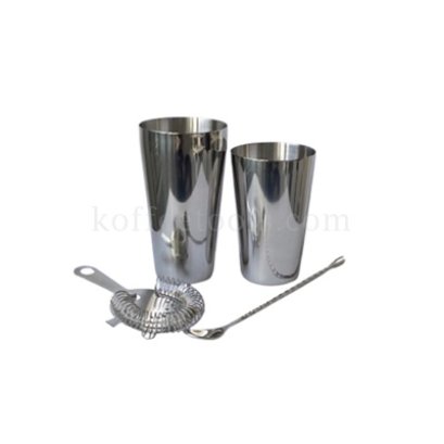 ชุด Boston shaker 750/600 ml (Boston shaker,bar spoon ,strainer)