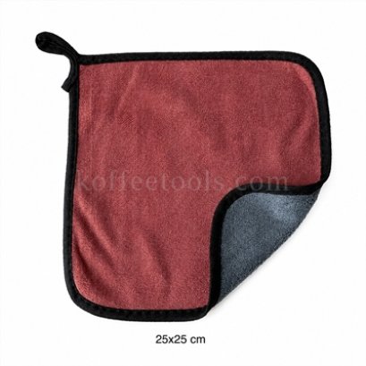 ผ้าเช็ดอเนกประสงค์ ขนาด 25x25 cm สีน้ำตาล/เทา รุ่นประหยัด