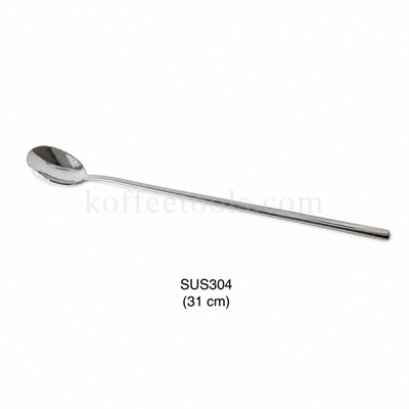 ช้อนคนเครื่องดื่ม304 สีเงิน(31cm) หัวใหญ่