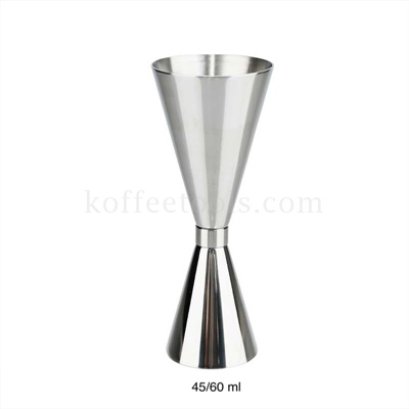 จิกเกอร์ตวงสแตนเลส( 45/60ml) สีเงิน มีสเกลด้านใน