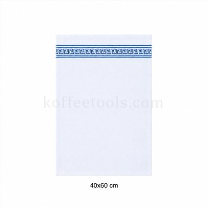 ผ้าเช็ดแก้ว/จาน cotton waffle สีขาวน้ำเงิน  ขนาด 40x60 cm