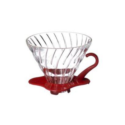 ดริปเปอร์ แก้ว Hario 02 สีแดง / HARIO(048) V60 Glass Dripper Red/VDG-02R