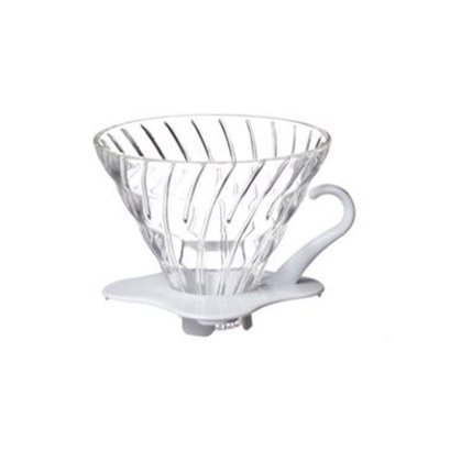 ดริปเปอร์ แก้ว Hario 02 สีขาว / HARIO(049) V60 Glass Dripper White/VDG-02W