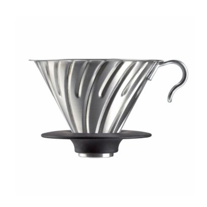 ดริปเปอร์ สแตนเลส Hario 02 สีเงิน / HARIO(052)V60 Metal Dripper Hairline Silver/VDM-02HSV