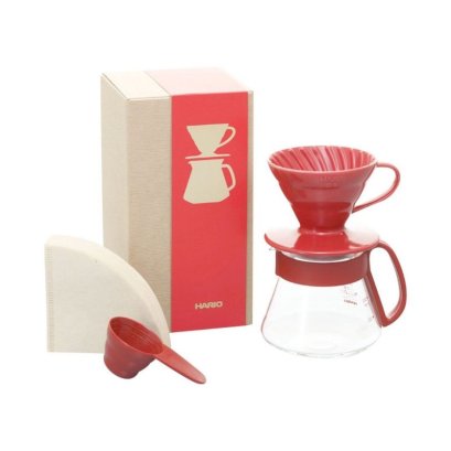 ชุดดริป Hario 01 สีแดง / HARIO(054) Color Dripper& Pot/ Red/VDS-3012R