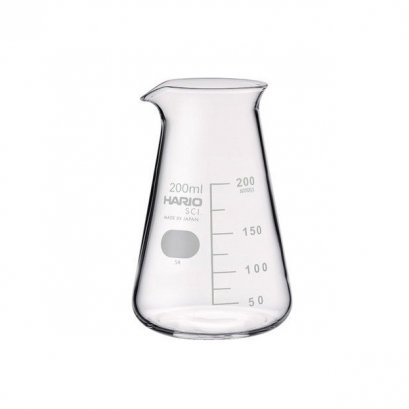 บีกเกอร์แก้ว ถ้วยตวงแก้ว beaker 200 ml / HARIO(077) Conical Beaker 200( With Measurements)/CB-200SCI