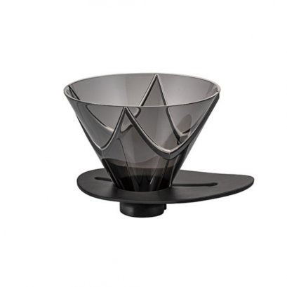 HARIO(242) V60 1-Time Extraction Plastic Dripper MUGEN Transparent Black / VDMU-02-TB