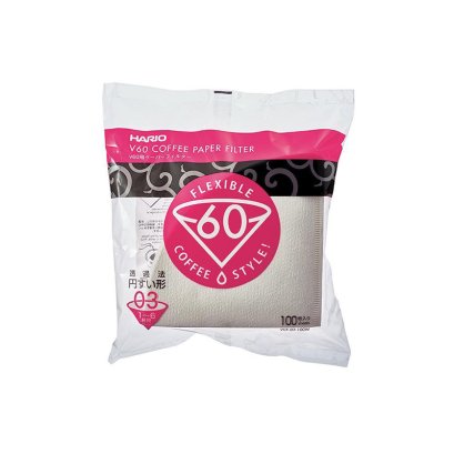 กระดาษกรอง Hario 03 สีขาว 100 แผ่น / VCF-03-100W