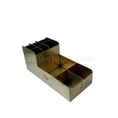 กล่องสแตนเลสใส่อุปกรณ์บนเคาน์เตอร์ Bar Caddy สีทอง เกรด B (สินค้าclearance)