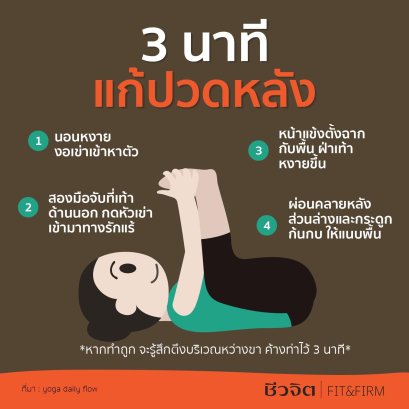 3 นาทีแก้ปวดหลังแบบง่ายๆ