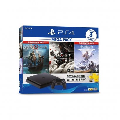 PS4 Slim 1 TB - MEGA PACK ชุดใหม่ ฟรี 3 เกม ตามหน้ากล่อง