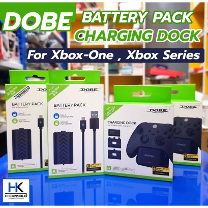 Dobe™Battery Pack & Charging Dock For XBOX One , Xbox Series ชุดแบตเตอรี่จอย และ แท่นชาร์จ สำหรับ XBOX ONE , Series S/X