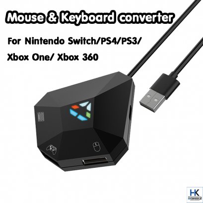 DOBE™ Mouse & Keyboard Converter ตัวแปลงรับสัญญาณเม้าส์คีย์บอร์ดสำหรับเล่นเกมกับเครื่อง Nintendo-Switch/ PS4 / PS3/XBOX