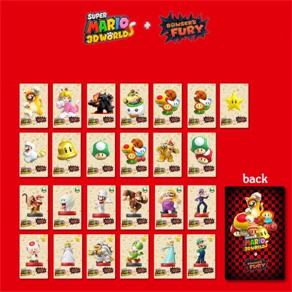 Amiibo Card For Nintendo Switch เกม Super Mario 3d Worlds + Browser's Fury การ์ดเกมอะมิโบ สำหรับใช้สแกนรับไอเท็มพิเศษ