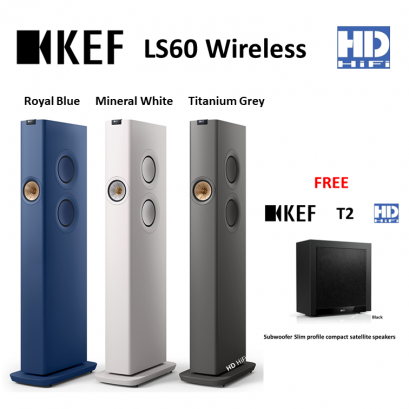 KEF LS60 Wireless Speaker Free KEF T2 Subwoofer