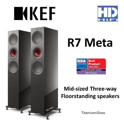 KEF R7 Meta Mid-sized three-way floorstanding speakers