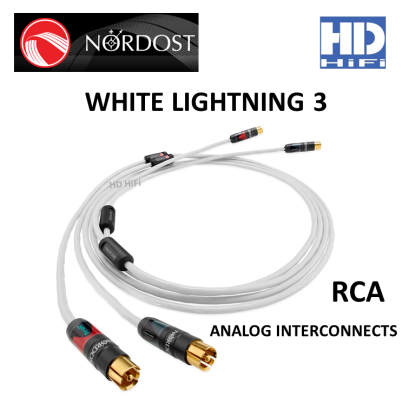 Nordost WHITE LIGHTNING 3 ANALOG INTERCONNECTS RCA Cable