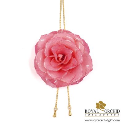 สร้อยคอดอกกุหลาบจริง/Real Rose on Adjustable Necklace