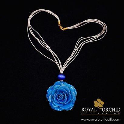 สร้อยเชือกดอกกุหลาบ Rose (Blue)