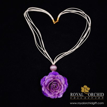 สร้อยเชือกดอกกุหลาบ Rose (Purple)