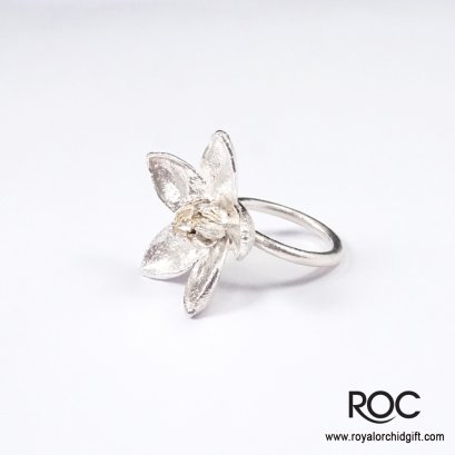 แหวนเงินแท้ดอกพุดพิชญา / Fine Silver Snowflake Flower Ring