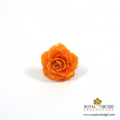 แหวนดอกกุหลาบสีส้ม/ Ring Rose