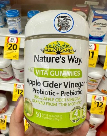 Nature‘s Way Adult Vita Gummies Apple Cider Vinegar + Probiotic + Prebiotic