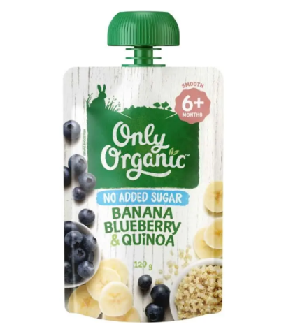 Only Organic Banana Blueberry Quinoa 120g