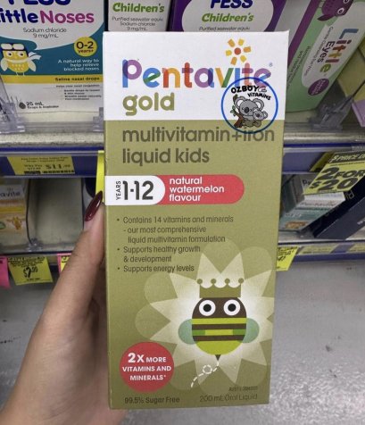 Pentavite Gold Multivitamin + Iron Liquid For Kids 200ml