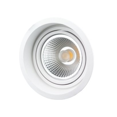 RECESSED DOWNLIGHT ROUND Matt white 1xAR111 fixture